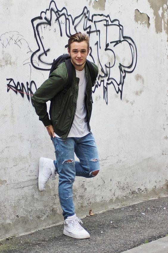Calça jeans hot sale rasgada para homem